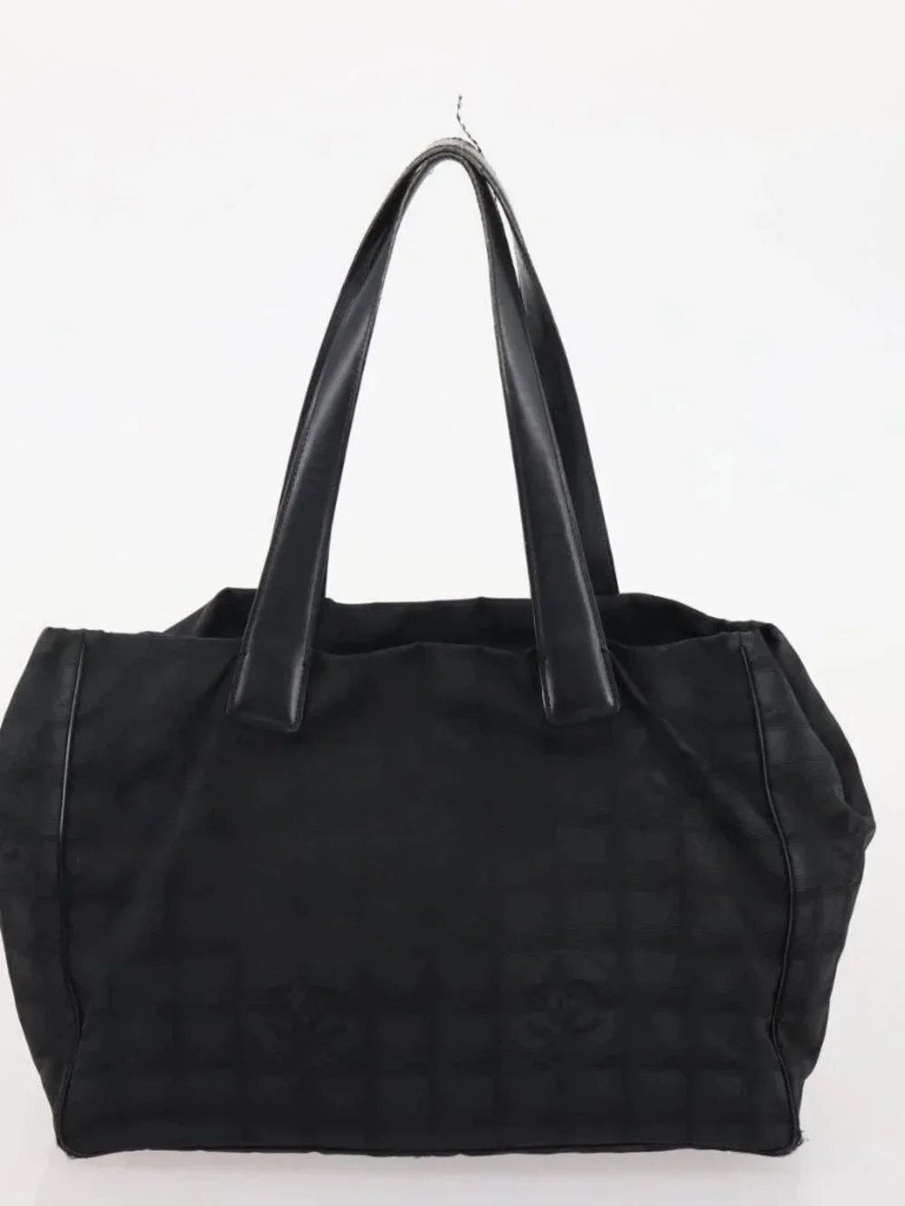 CHANEL New Travel Line Tote Bag Nylon 3 Set Black CC Auth 176442